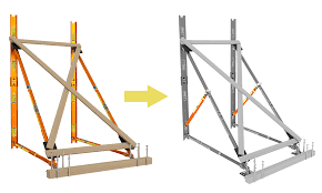 Raking tube -properly founded approx angle 4 to 1